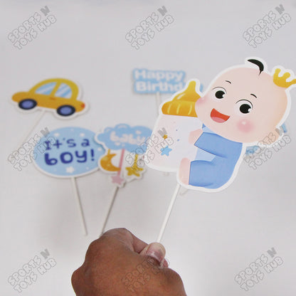 Its a Boy Cake Topper - 6 Pcs