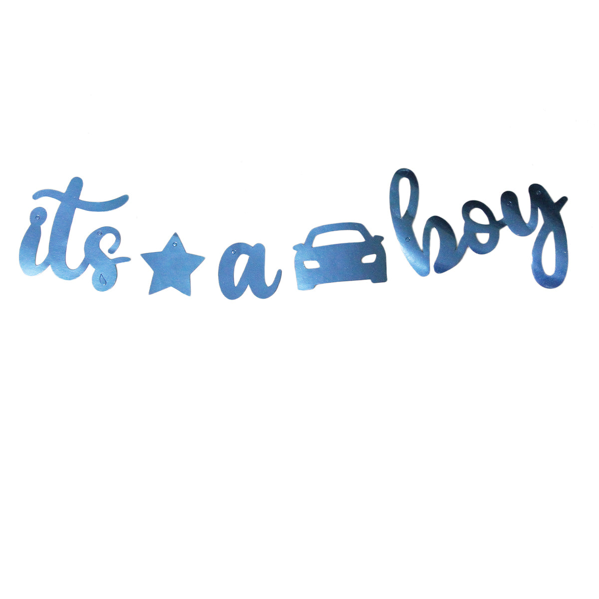 Its A Boy Cursive Cutout Card Banner