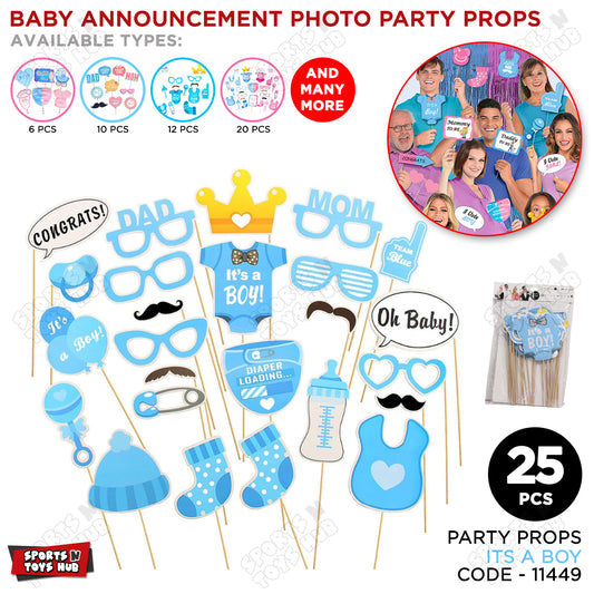 Its A Boy Photo Props - 25 Pcs