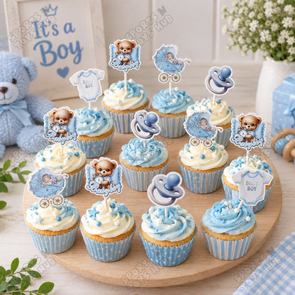 Its a Boy Cup Cake Topper - 12 Pcs