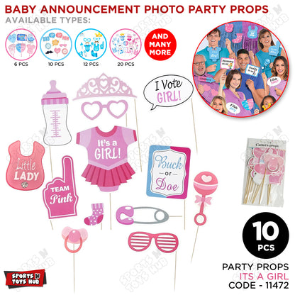 Its A Girl Photo Props - 10 Pcs