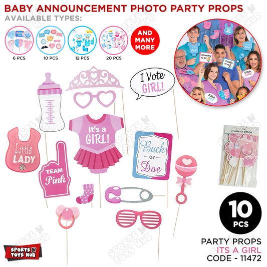 Its A Girl Photo Props - 10 Pcs