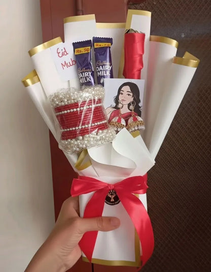 Desi Bridal Portrait Jhumka Display Card – Matte Finish Jewelry Presentation Card for Wedding & Engagement