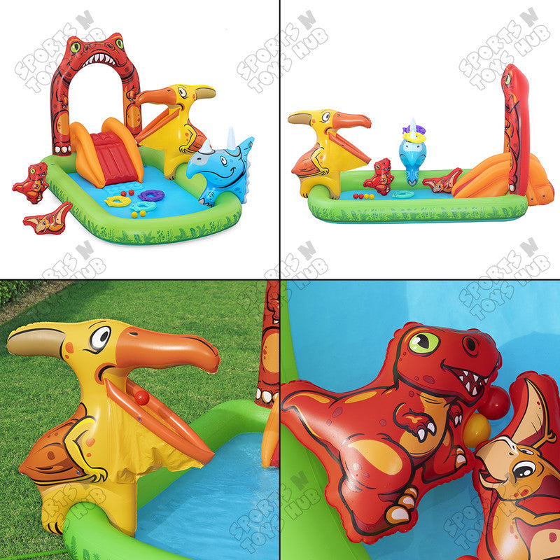 Bestway Jurassic Splash Kids Inflatable Water Play Center & Pool 7 FT x 4.5 FT x 54 IN - 53160