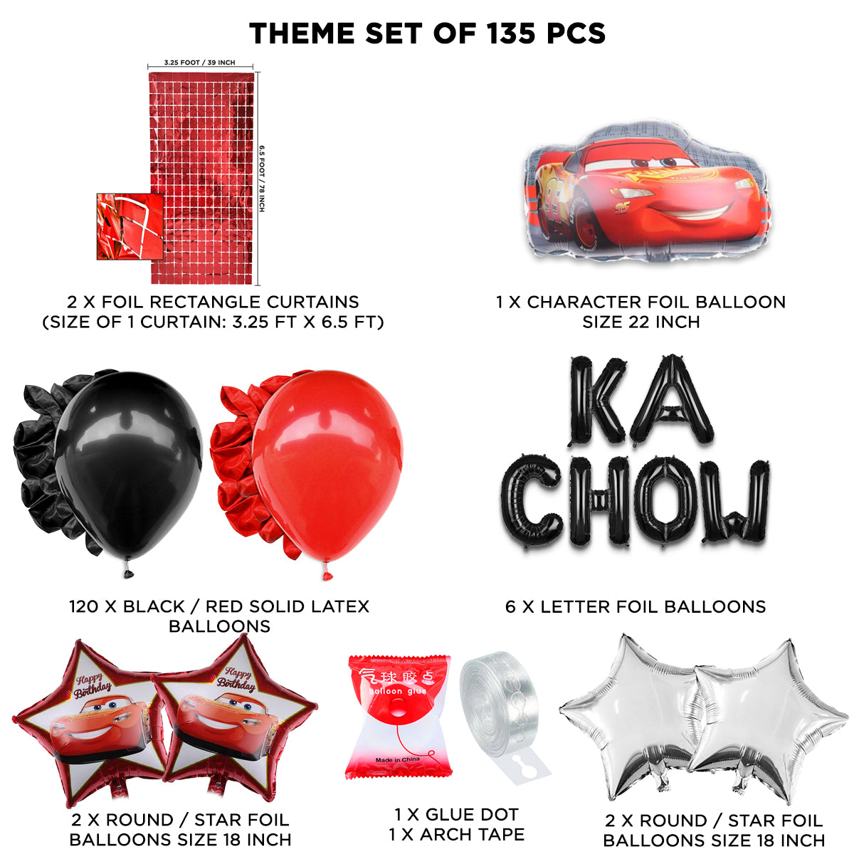 Mc-Queen Ka Chow Foil Letter Arch Theme