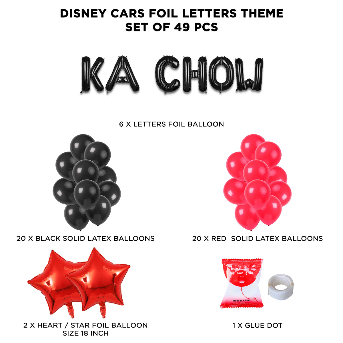 Mc-Queen Ka Chow Foil Letter Theme