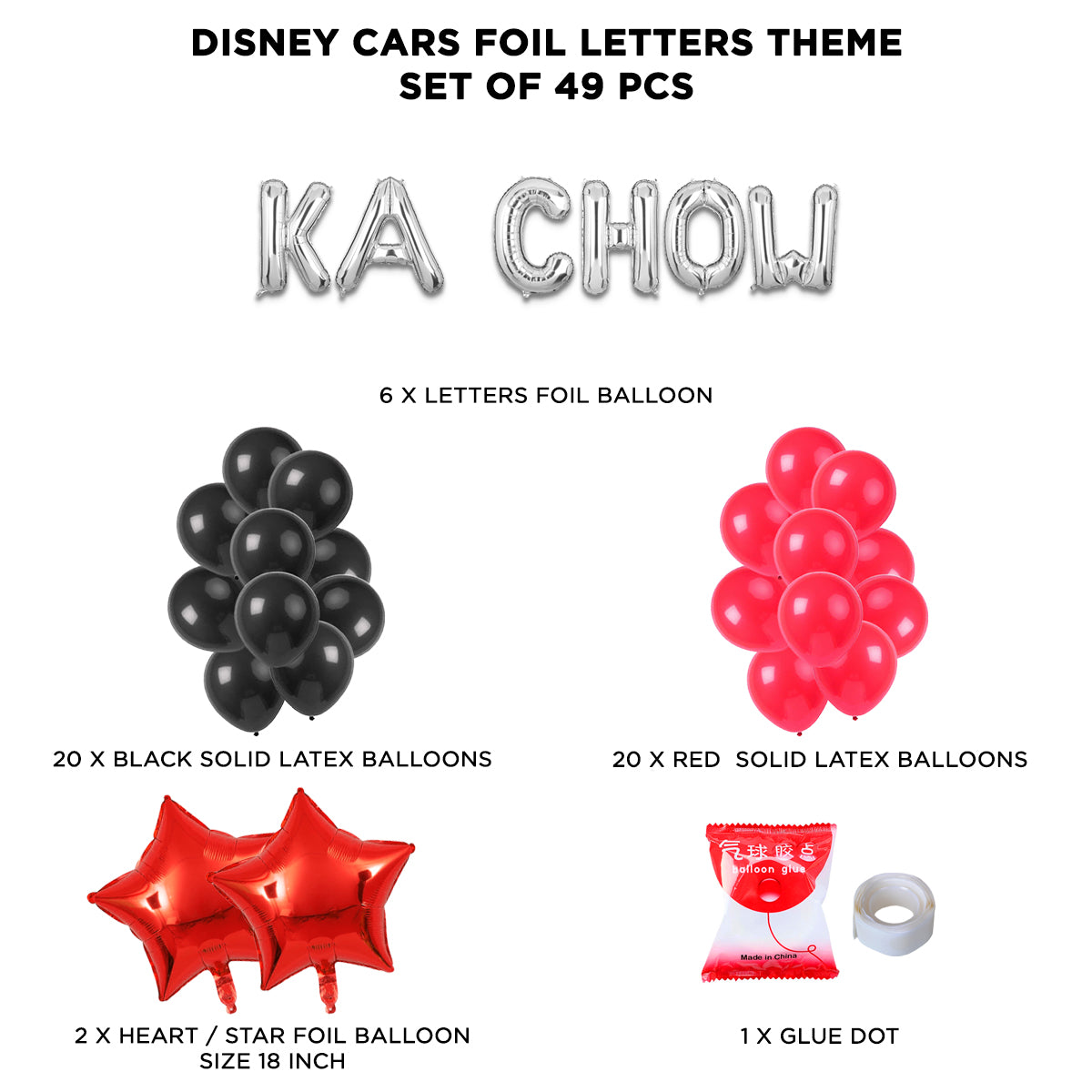 Mc-Queen Ka Chow Foil Letter Theme