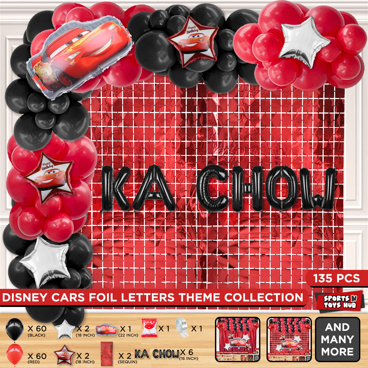 Mc-Queen Ka Chow Foil Letter Arch Theme