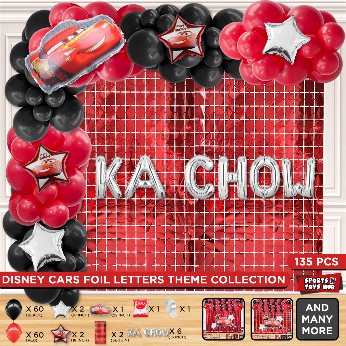 Mc-Queen Ka Chow Foil Letter Arch Theme