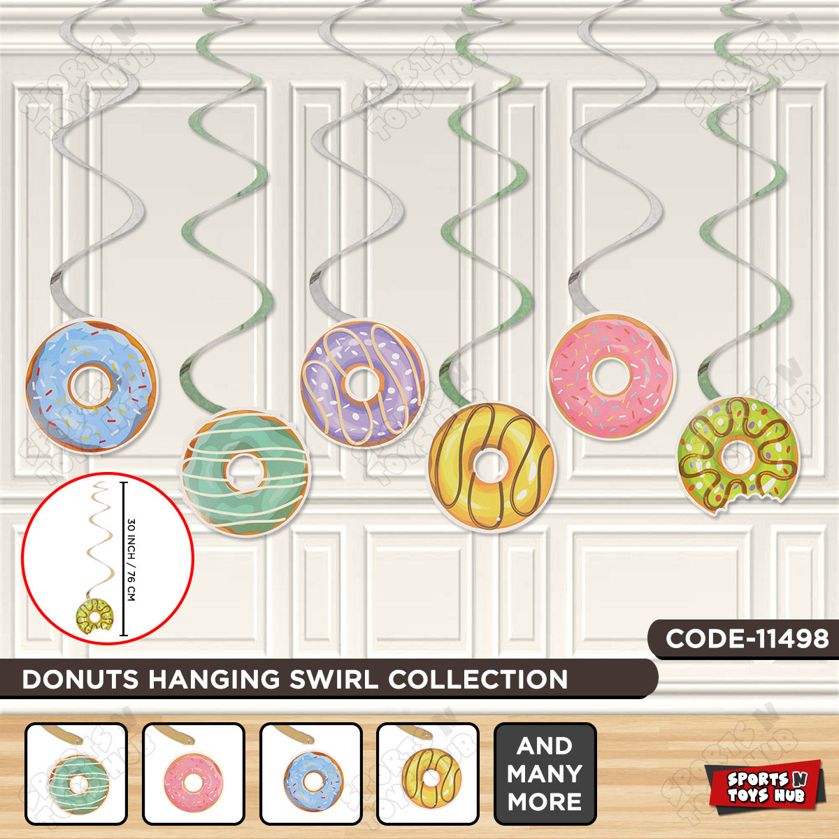 Donuts Shape Hanging Swirls