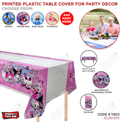 Sanrio Kuromi Character Cartoon Printed Table Cover