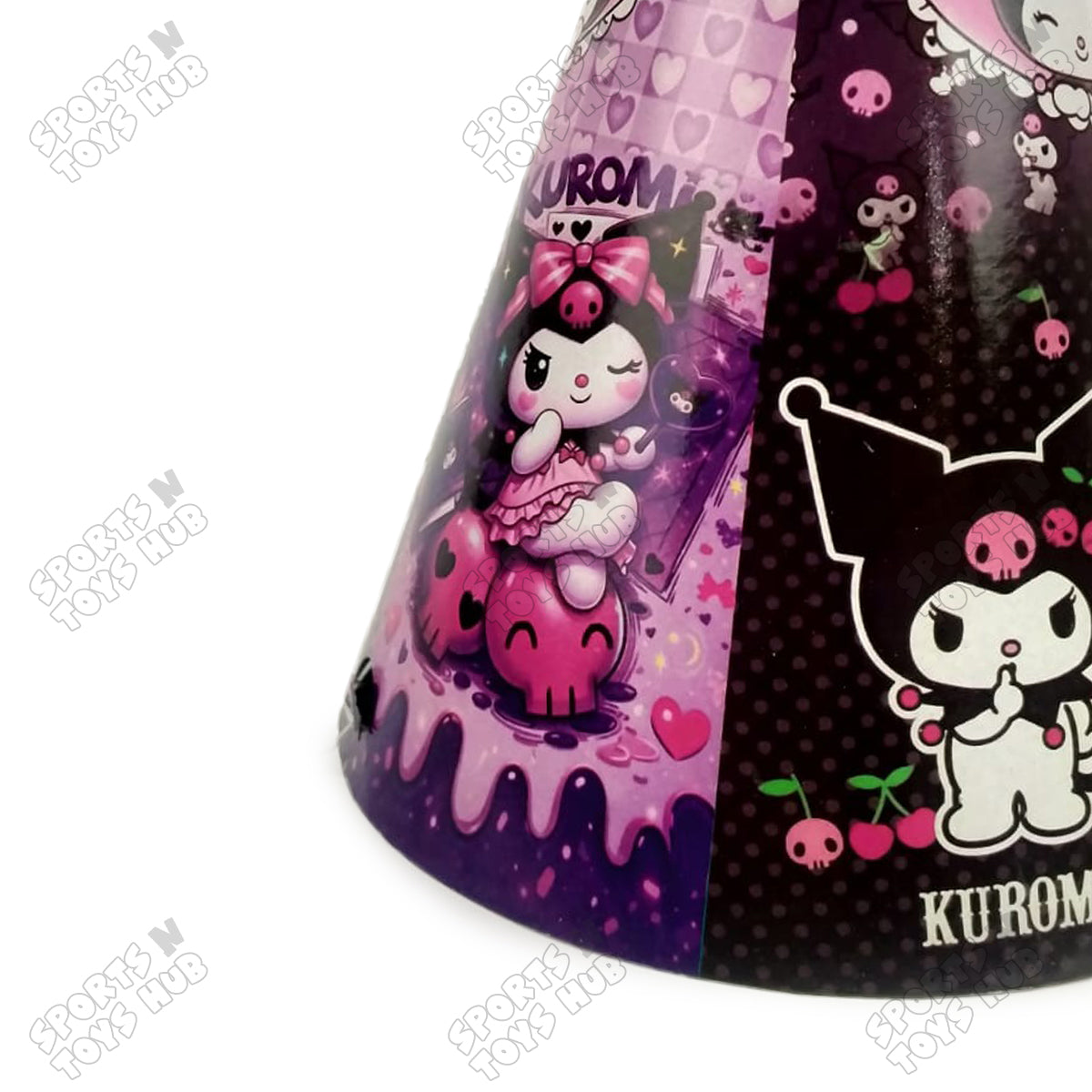 6 Pcs Happy Birthday Kuromi Character Printed Caps