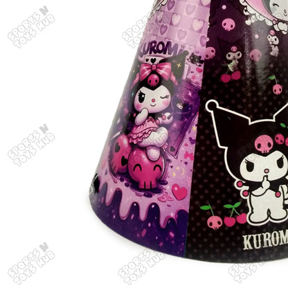 6 Pcs Happy Birthday Kuromi Character Printed Caps