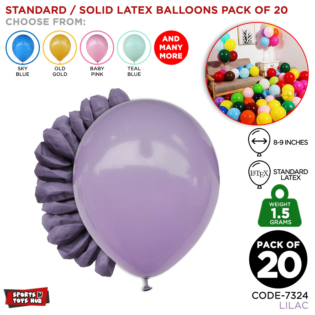Purple Latex Solid Balloon Collection