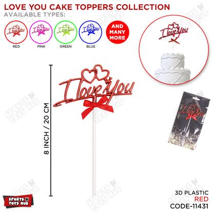 I Love You 3D Cake Topper