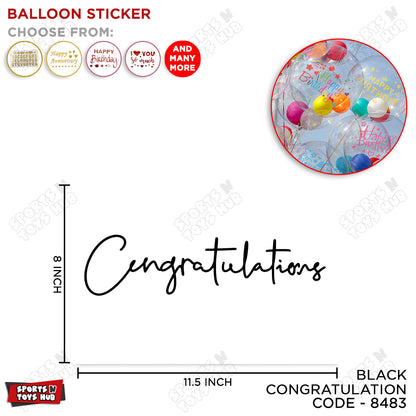 Congratulations Balloons Sticker Collection