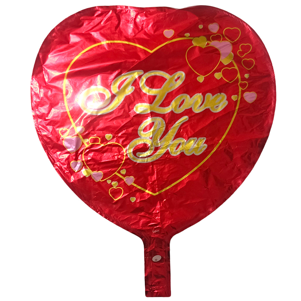 Heart Shape Foil Balloon With I Love You Printed Text   - 2 Pcs