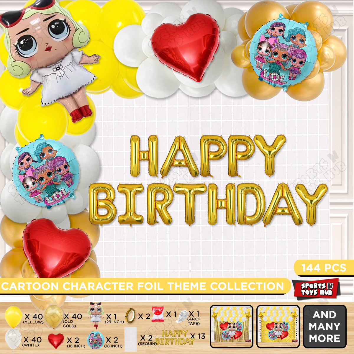 L.0.L Leading Baby Foil Letter Arch Theme Collection