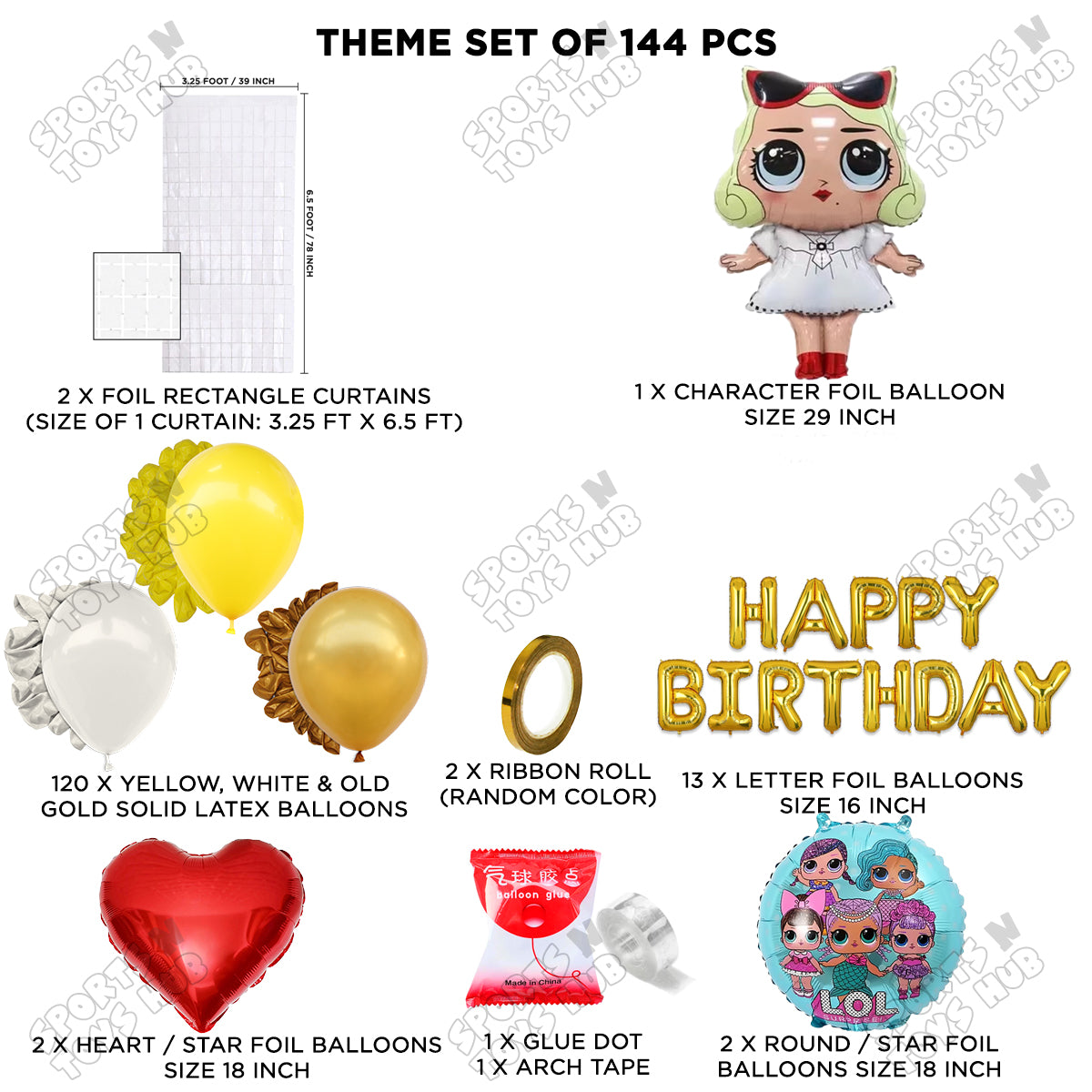 L.0.L Leading Baby Foil Letter Arch Theme Collection