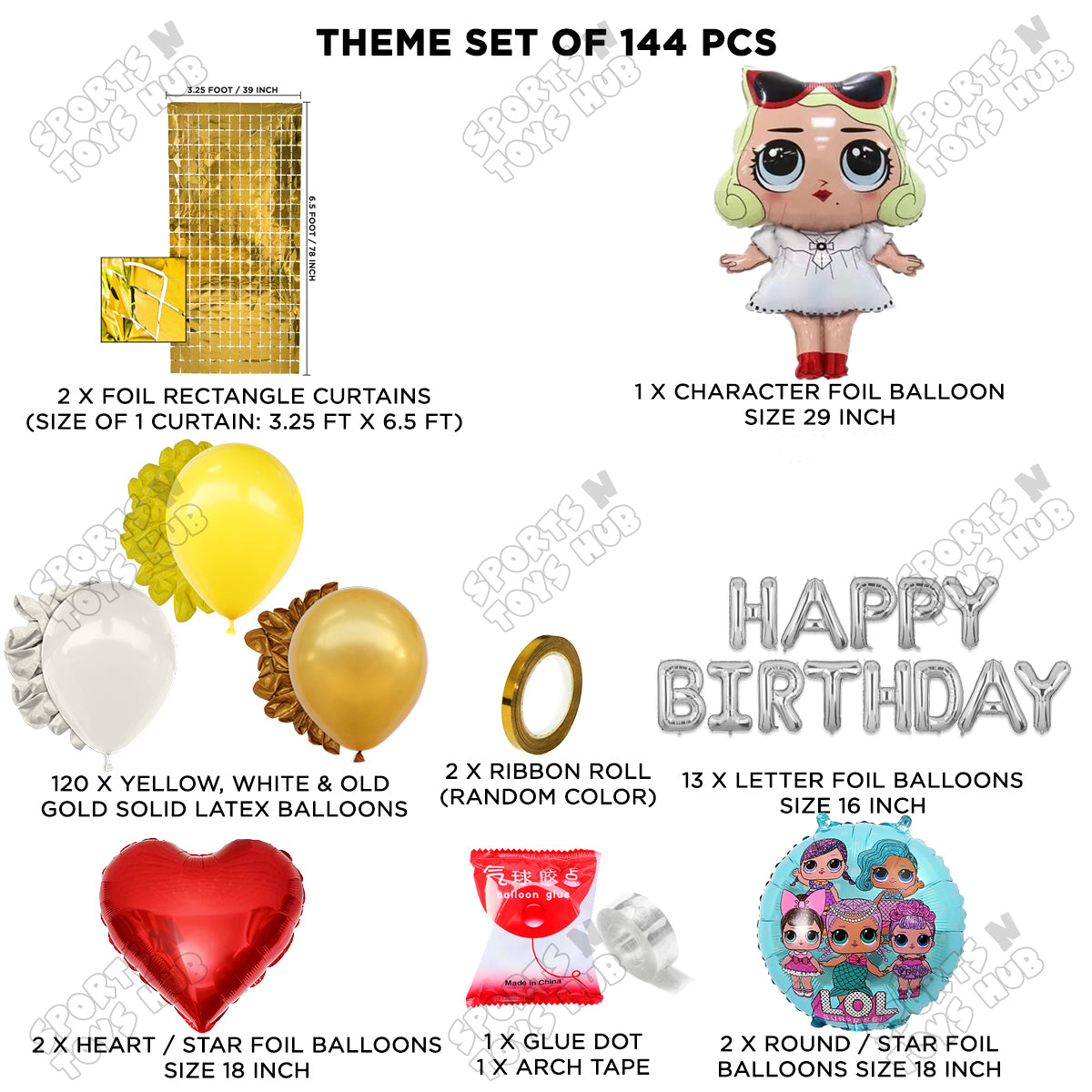 L.0.L Leading Baby Foil Letter Arch Theme Collection