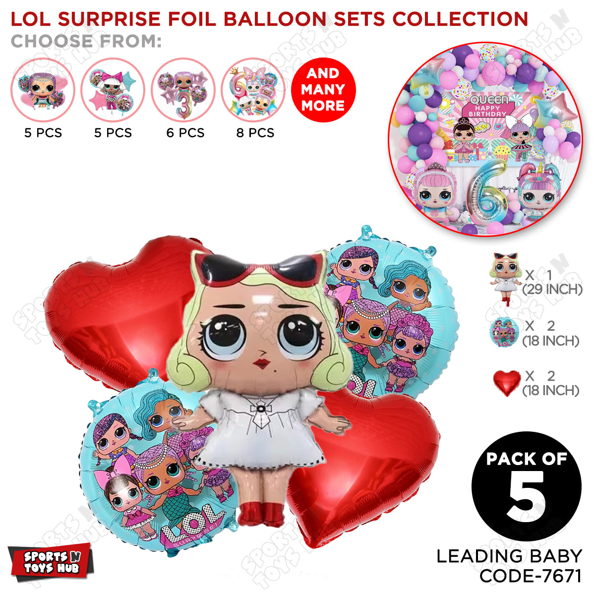 L.0.L Leading Baby Foil Balloon Set