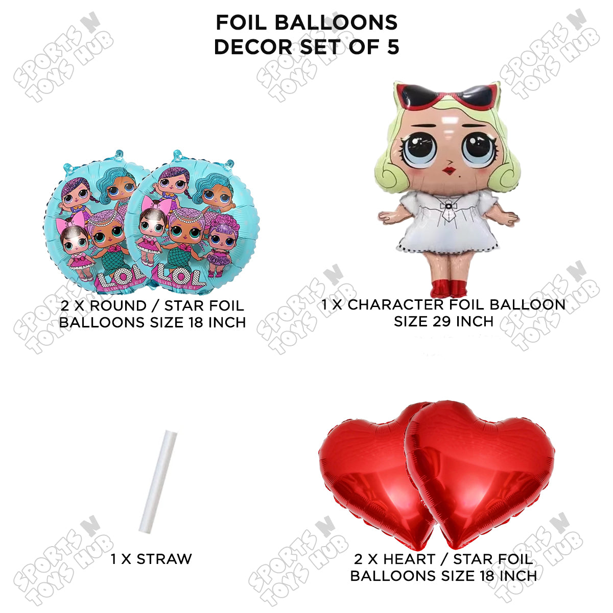 L.0.L Leading Baby Foil Balloon Set