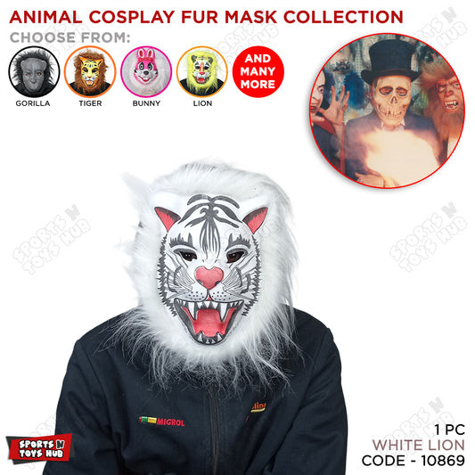 Faux Furr Animal Lion Character Coseplay Mask