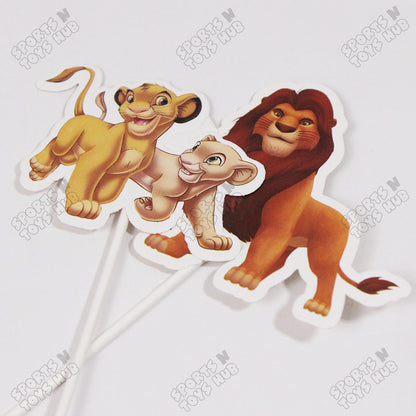 Cartoon Characters HBD Lion King Simb@ Cake Topper - 8 Pcs