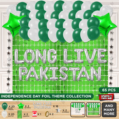 Long Live Pakistan Foil Letters Theme Collection