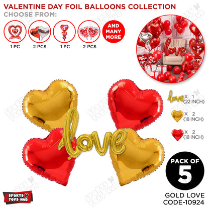 Love Cursive Foil Letter With Heart Set Collection