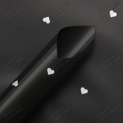 Love Heart Printed Solid Opaque Flower Bouquet Sheets - 20 Sheets