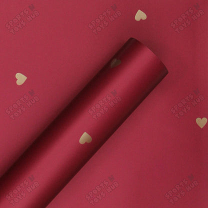 Love Hearts Printed Solid Opaque Flower Bouquet Sheets - 20 Sheets