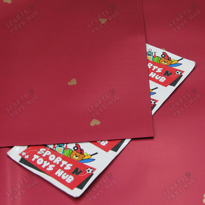 Love Hearts Printed Solid Opaque Flower Bouquet Sheets - 20 Sheets