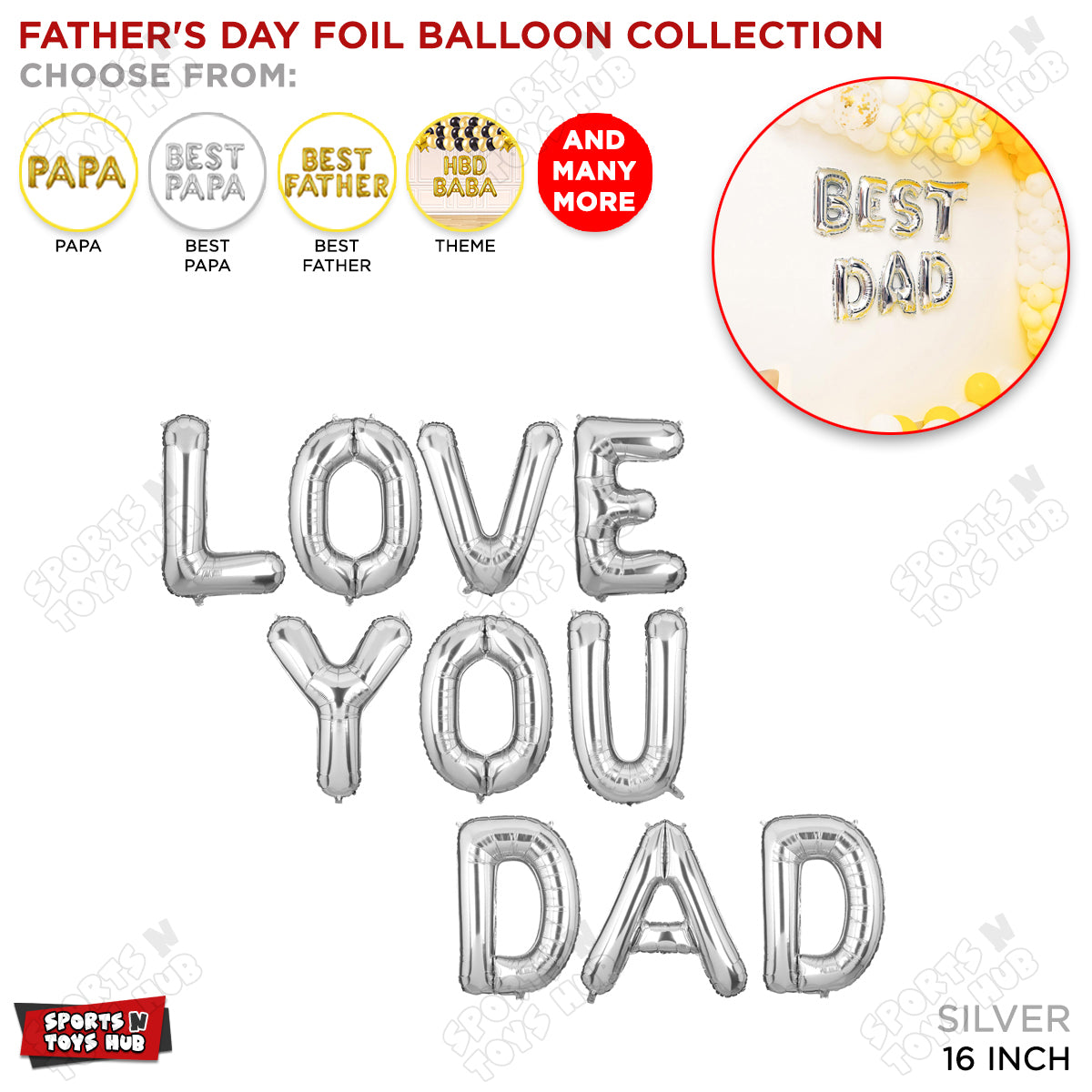 Love You Dad Foil Letter Collection