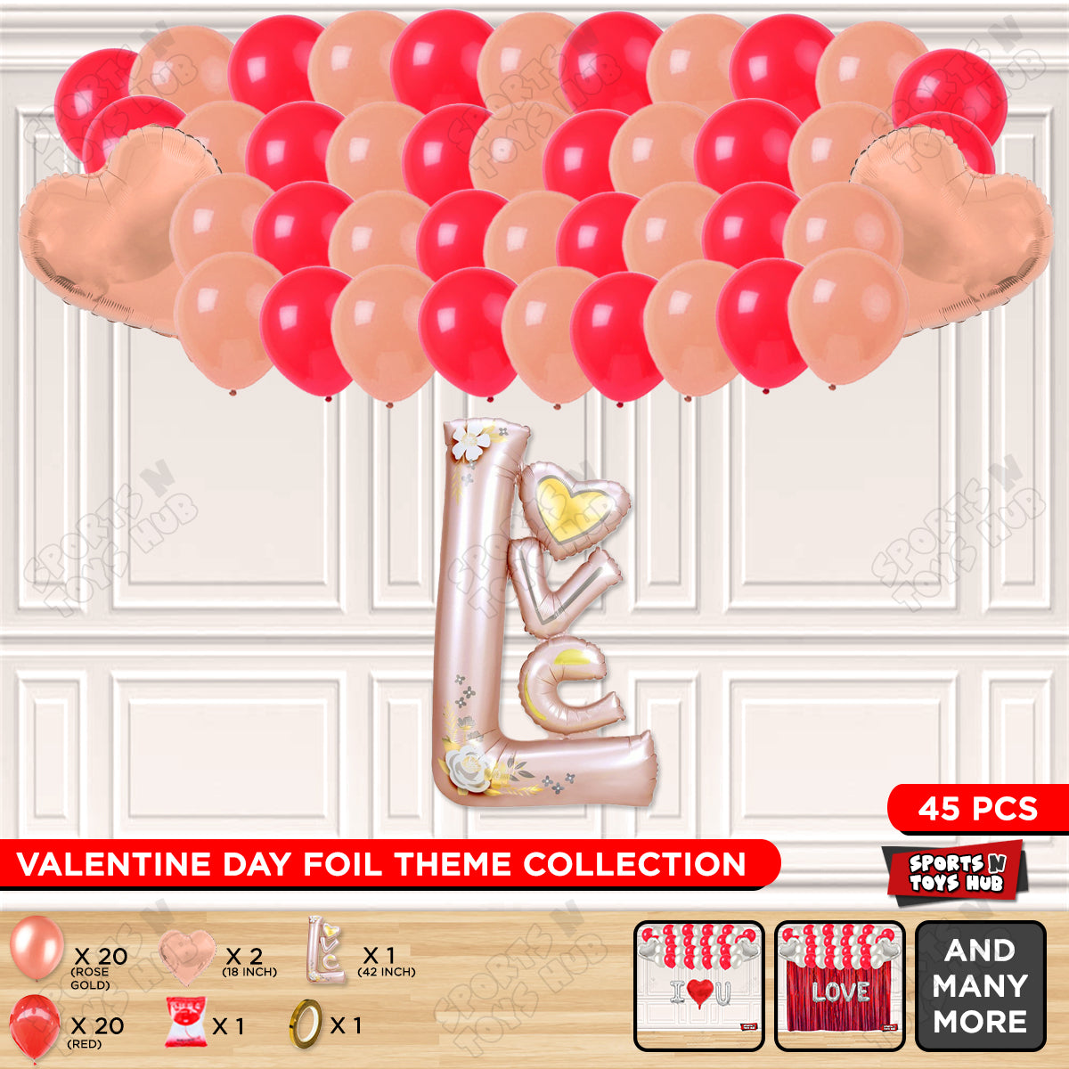 Jumbo Love Foil Letter Theme Collection