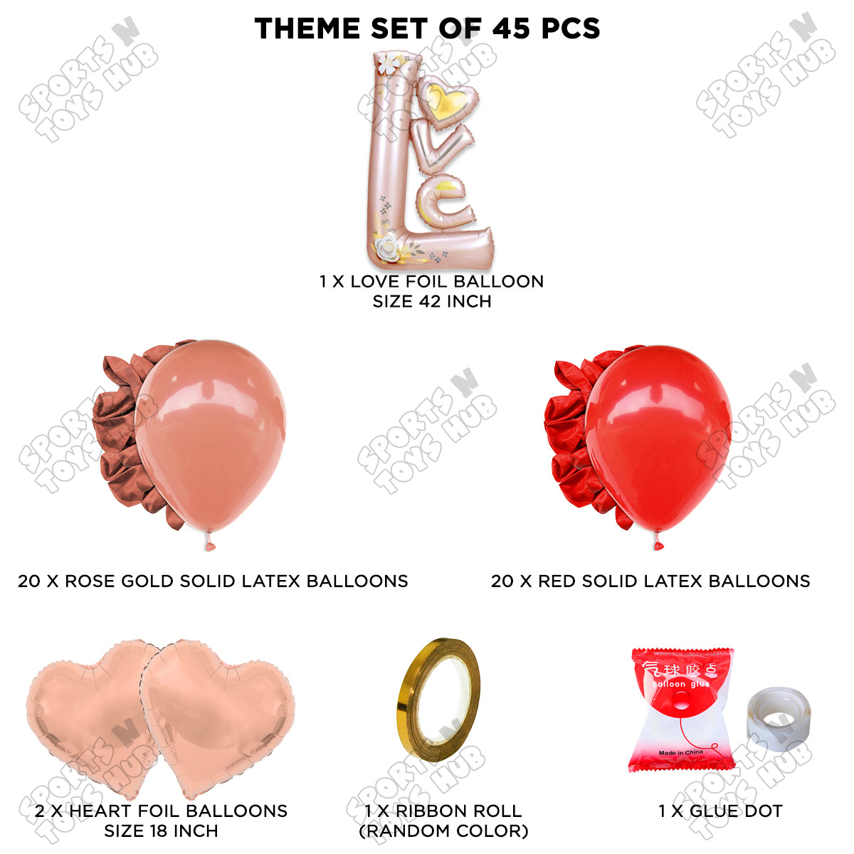 Jumbo Love Foil Letter Theme Collection