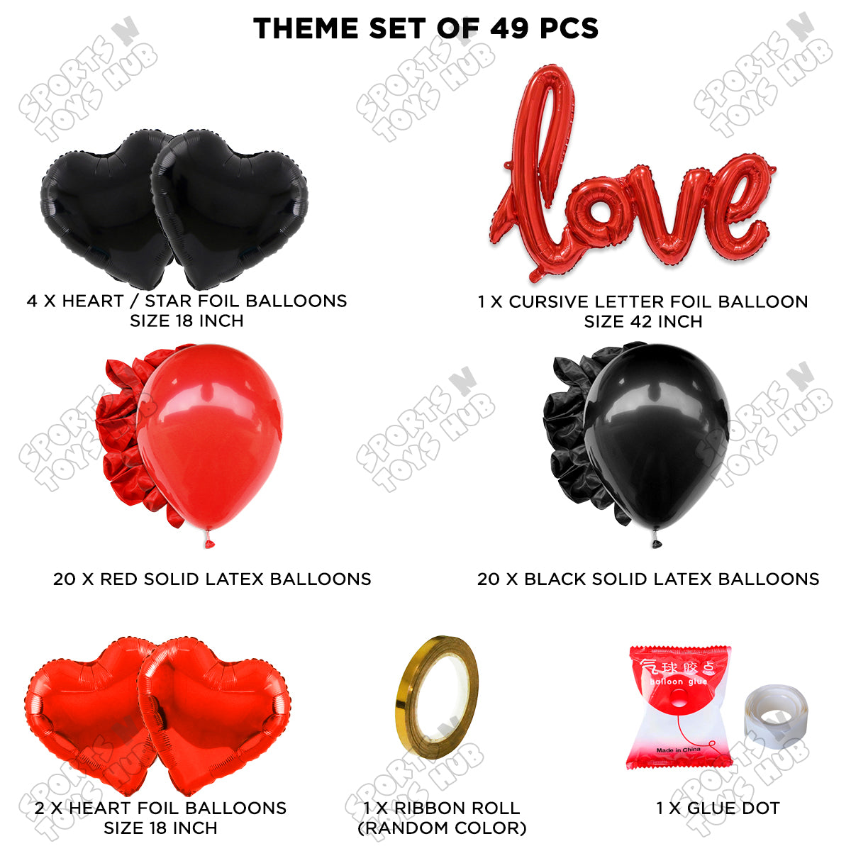 Jumbo Love Foil Balloon Set Garland Theme Collection