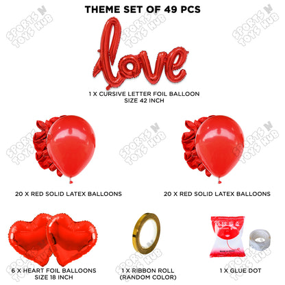 Jumbo Love Foil Balloon Set Garland Theme Collection