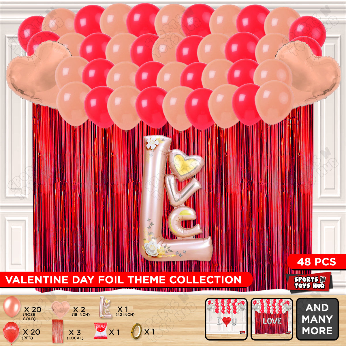 Jumbo Love Foil Letter Theme Collection
