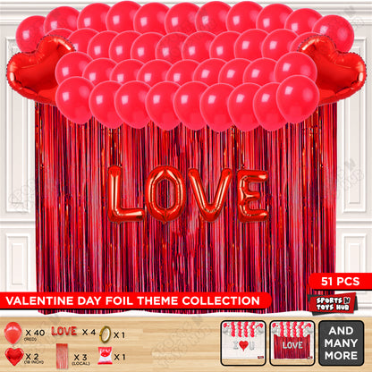 Love Foil Letter Curtain Theme Collection