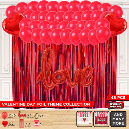 Love Cursive Foil Letter Curtain Theme Collection