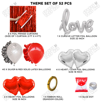 Love Foil Balloon Set Curtain Theme Collection