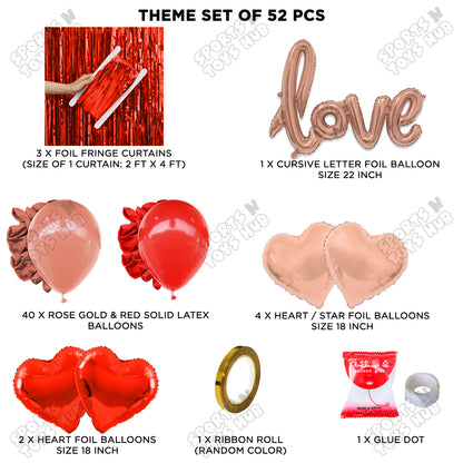 Love Foil Balloon Set Curtain Theme Collection