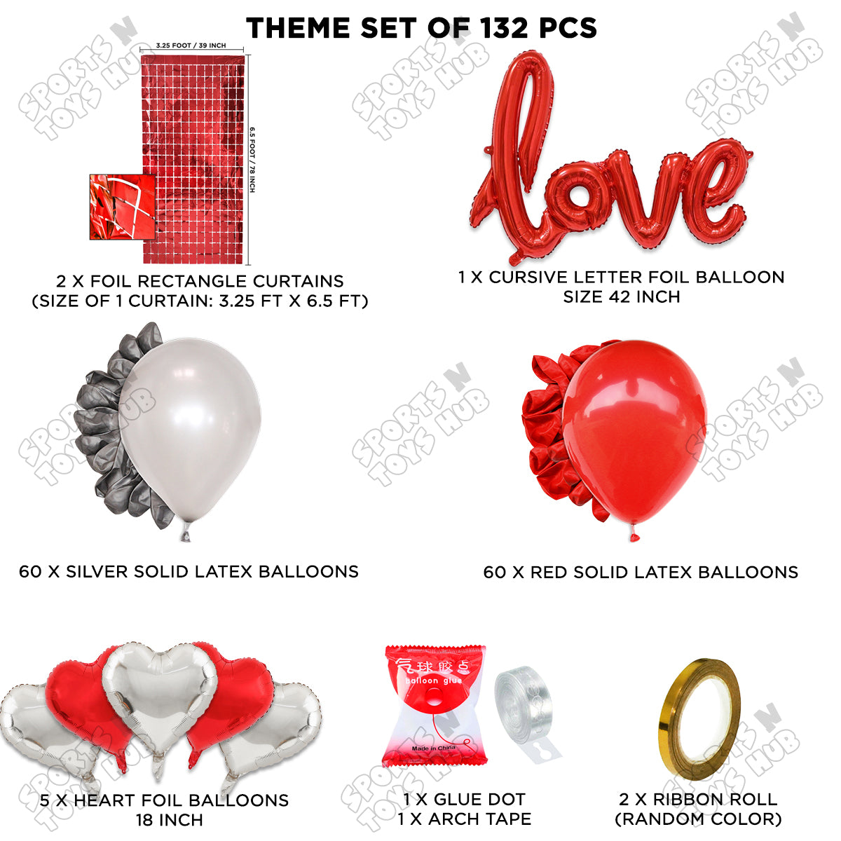 Love Cursive Foil Letter Arch Theme Collection