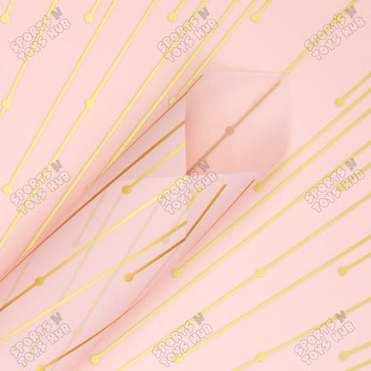 New Meteor Shower Linear Orbicular Pattern Translucent Floral Wrapping Sheets