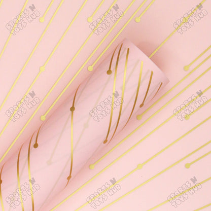 New Meteor Shower Linear Orbicular Pattern Translucent Floral Wrapping Sheets