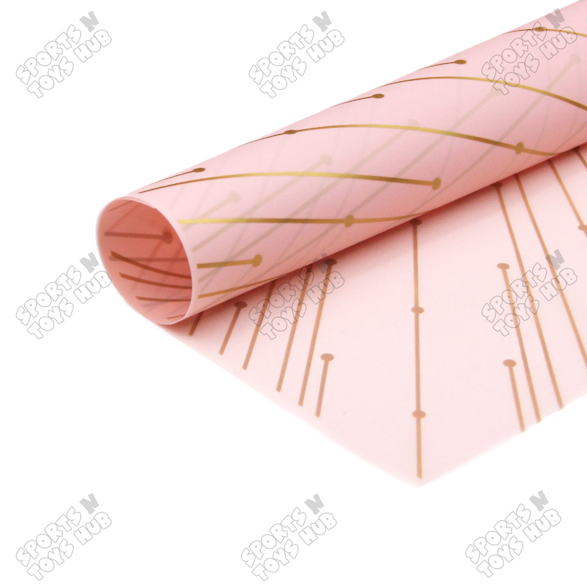New Meteor Shower Linear Orbicular Pattern Translucent Floral Wrapping Sheets