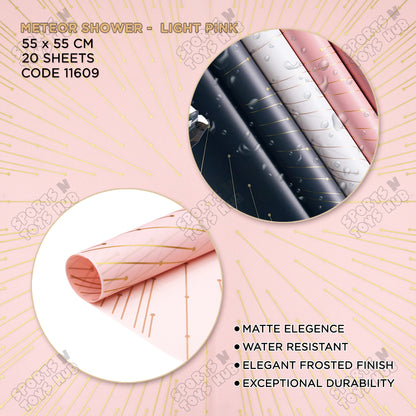 New Meteor Shower Linear Orbicular Pattern Translucent Floral Wrapping Sheets