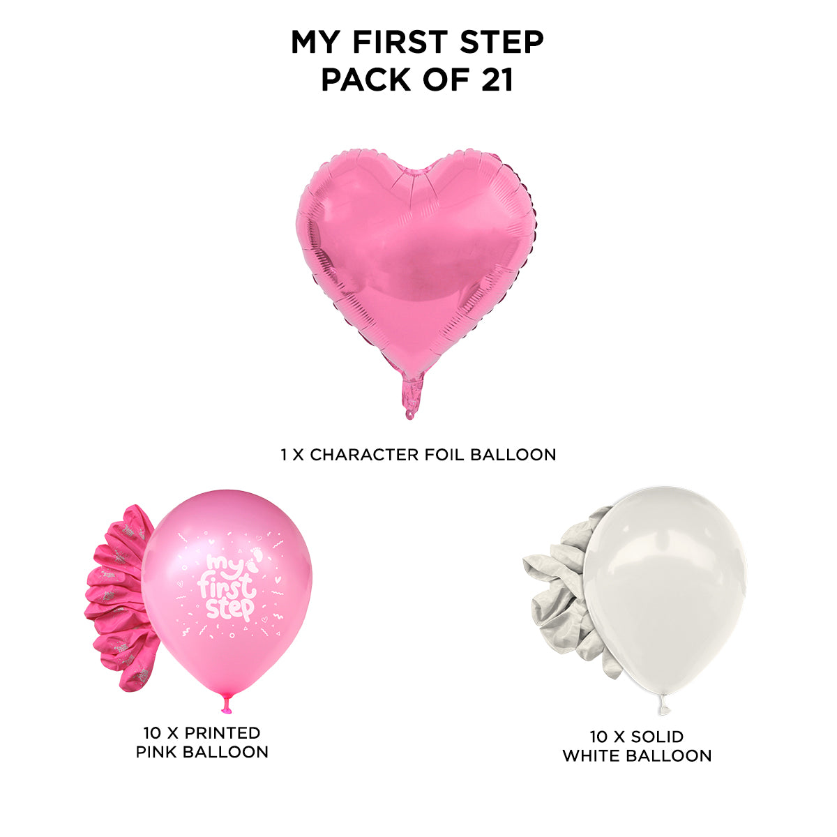 First Step Girl Printed Balloon Collection