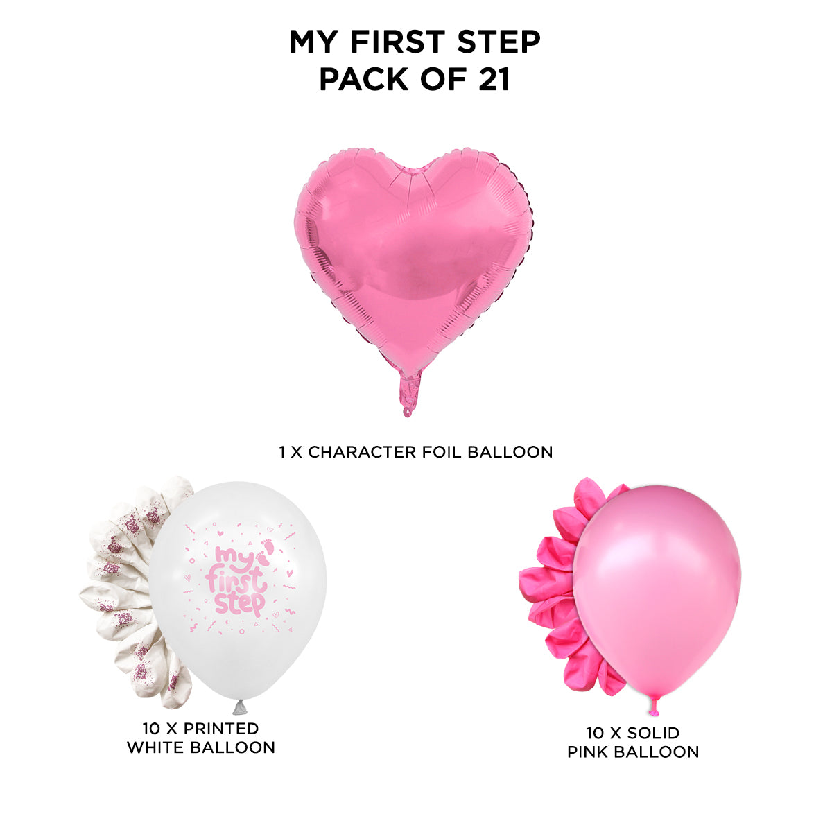 First Step Girl Printed Balloon Collection